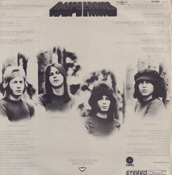 Raspberries : Starting Over (LP, Album)
