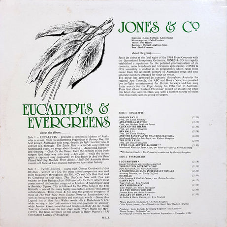 Jones & Co. (2) : Eucalypts & Evergreens (LP, Album)