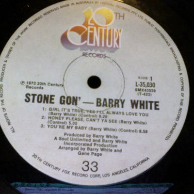 Barry White : Stone Gon' (LP, Album)