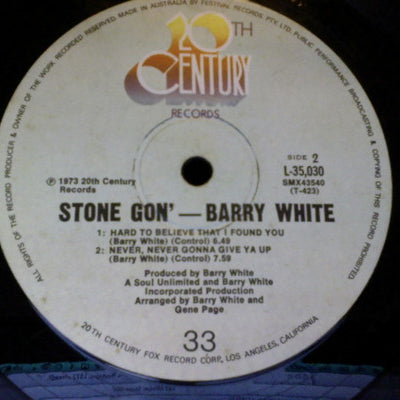 Barry White : Stone Gon' (LP, Album)