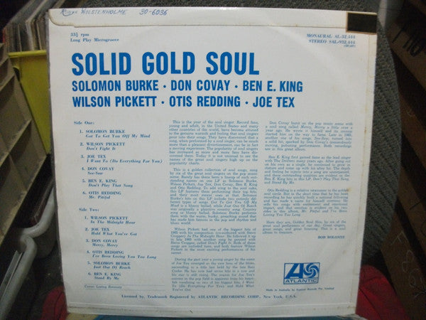 Various : Solid Gold Soul (America's Great Soul Singers) (LP, Comp)
