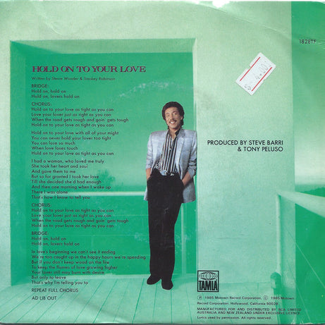 Smokey Robinson : Hold On To Your Love (7", Single)