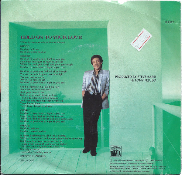 Smokey Robinson : Hold On To Your Love (7", Single)