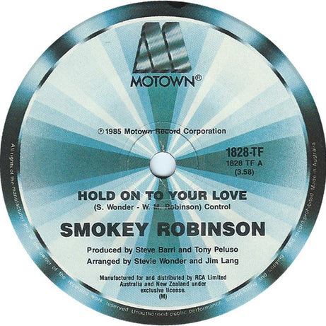 Smokey Robinson : Hold On To Your Love (7", Single)