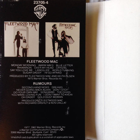 Fleetwood Mac : Fleetwood Mac / Rumours  (Cass, Album, Comp, Dol)