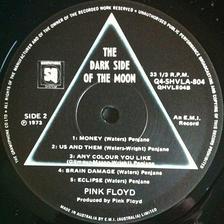 Pink Floyd : The Dark Side Of The Moon (LP, Album, Quad, Gat)
