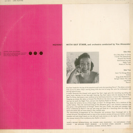 Kay Starr : Movin'! (LP, Album, Club)