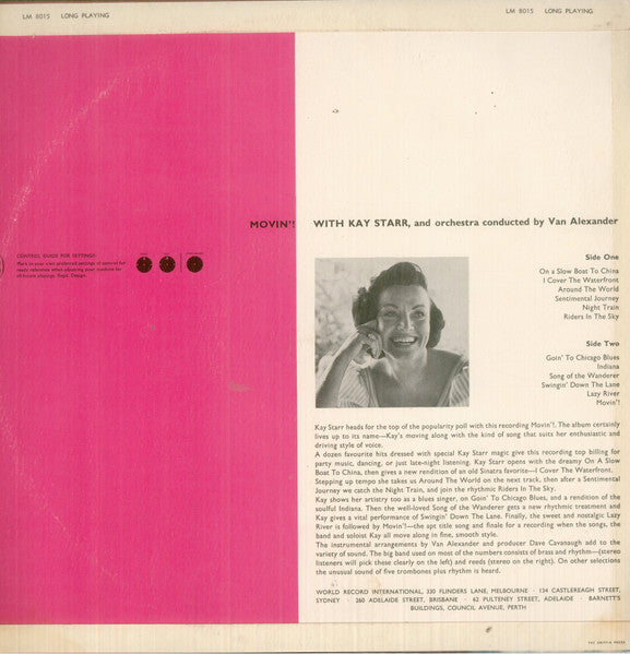 Kay Starr : Movin'! (LP, Album, Club)
