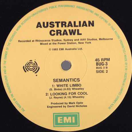 Australian Crawl : Semantics (12", EP)