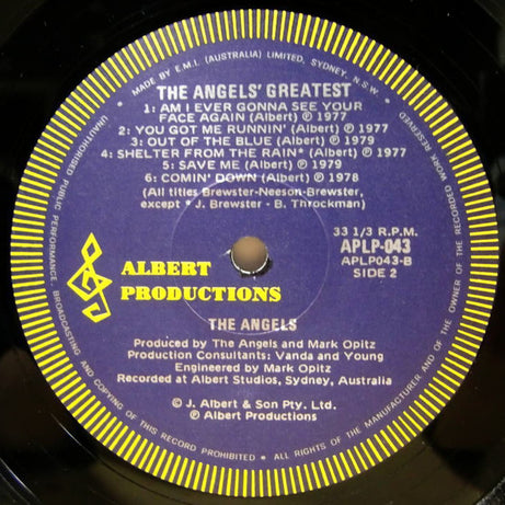 The Angels : The Angels Greatest (LP, Comp)
