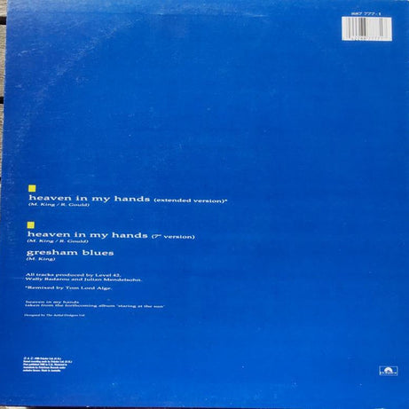 Level 42 : Heaven In My Hands (12", Single)