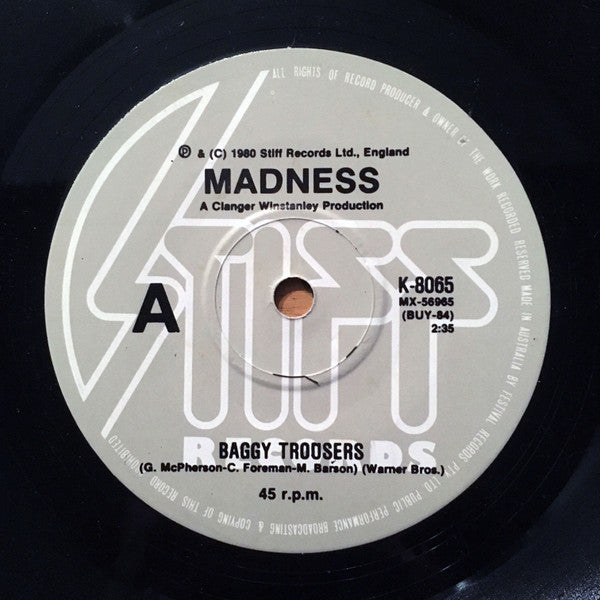 Madness : Baggy Trousers / The Business (7", Single)