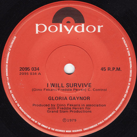 Gloria Gaynor : I Will Survive (7", Single)
