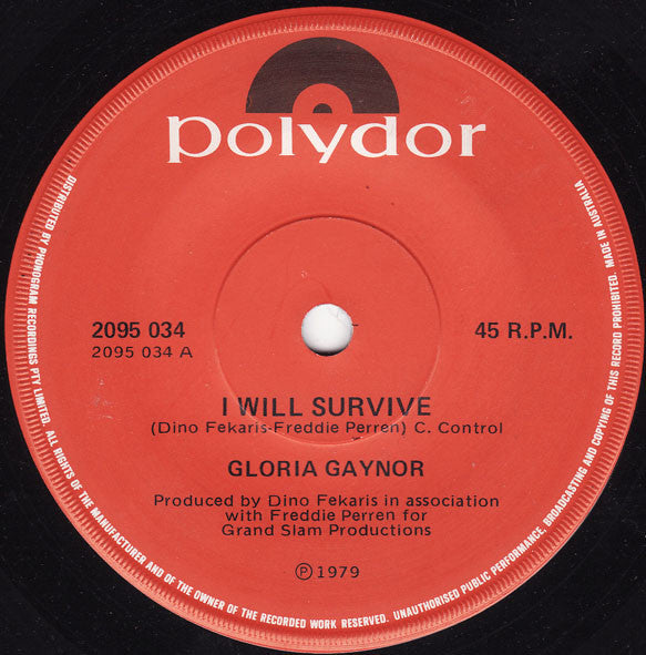 Gloria Gaynor : I Will Survive (7", Single)