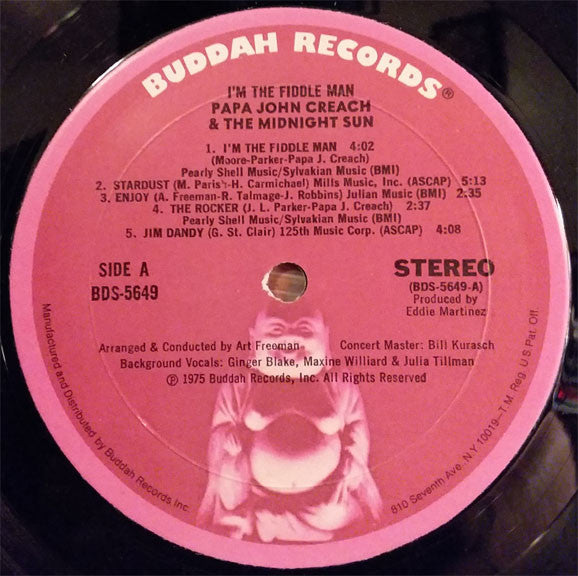 Papa John Creach & The Midnight Sun : I'm The Fiddle Man (LP, Album, Mon)