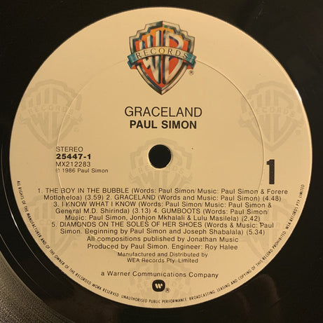 Paul Simon : Graceland (LP, Album, Alt)