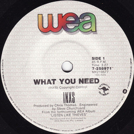 INXS : What You Need (7", Single)