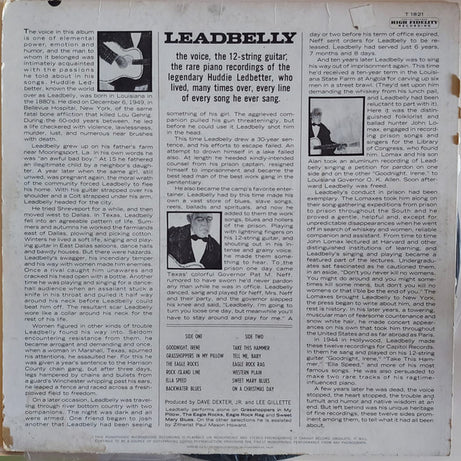 Leadbelly : Huddie Ledbetter's Best... His Guitar - His Voice - His Piano (LP, Comp)
