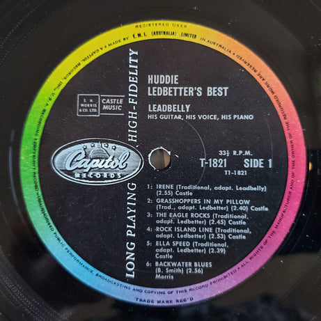 Leadbelly : Huddie Ledbetter's Best... His Guitar - His Voice - His Piano (LP, Comp)