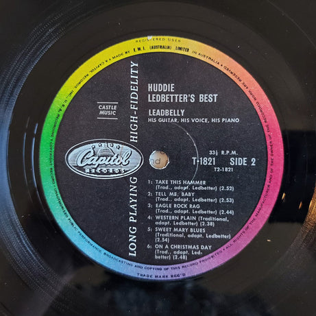 Leadbelly : Huddie Ledbetter's Best... His Guitar - His Voice - His Piano (LP, Comp)