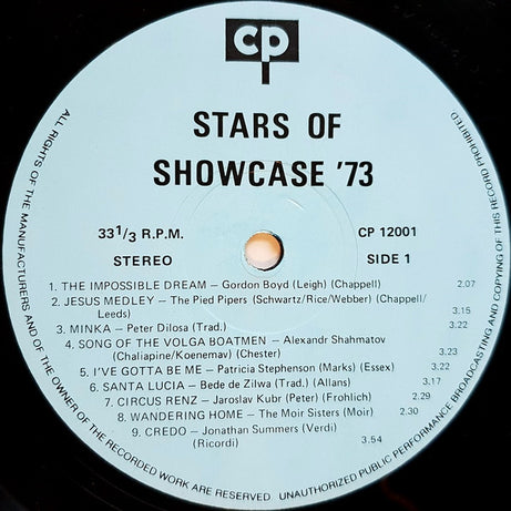 Various : The Stars Of Showcase '73 (LP)