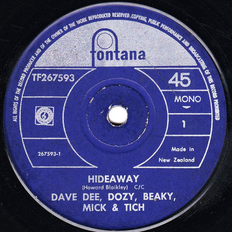 Dave Dee, Dozy, Beaky, Mick & Tich : Hideaway (7", Single, Mono)