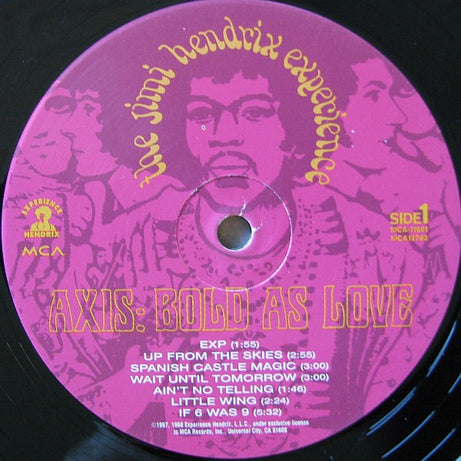 The Jimi Hendrix Experience : Axis: Bold As Love (LP, Album, RE, RM, Gat)