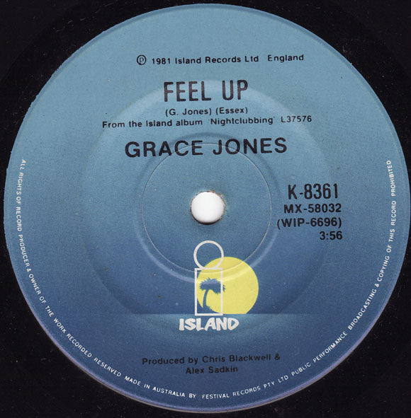 Grace Jones : Pull Up To The Bumper (7")