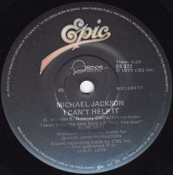 Michael Jackson : Don't Stop 'Til You Get Enough (7", Single)
