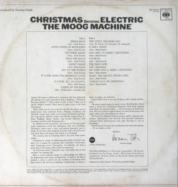 The Moog Machine : Christmas Becomes Electric (LP, Album)