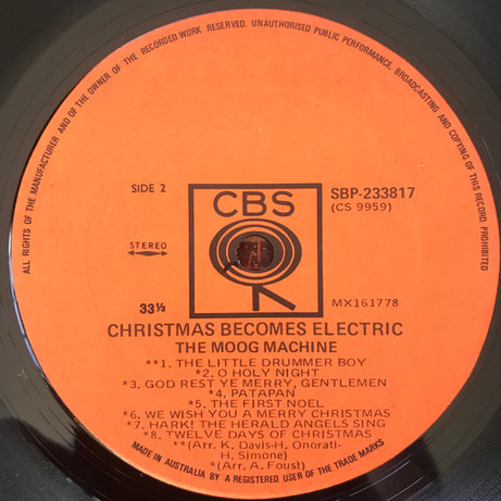 The Moog Machine : Christmas Becomes Electric (LP, Album)