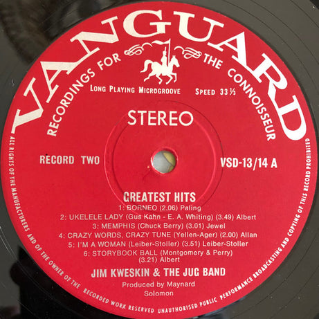 Jim Kweskin & The Jug Band : Greatest Hits! (2xLP, Comp)