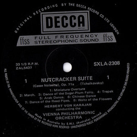 Pyotr Ilyich Tchaikovsky / Edvard Grieg, Herbert von Karajan / Wiener Philharmoniker : Nutcracker Suite / Music From Peer Gynt (LP)