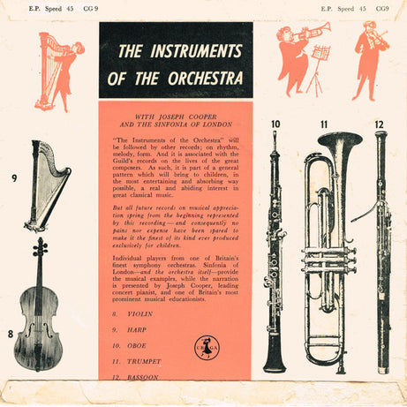 Joseph Cooper And Sinfonia Of London : The Instruments Of The Orchestra (7", EP, Mono, Club, RE)