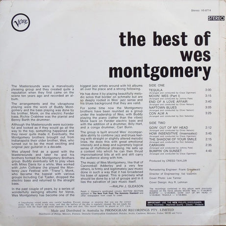 Wes Montgomery : The Best Of Wes Montgomery (LP, Comp)