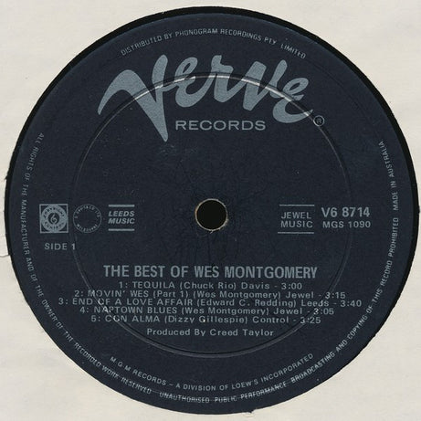 Wes Montgomery : The Best Of Wes Montgomery (LP, Comp)
