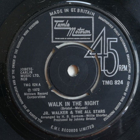 Jr. Walker & The All Stars* : Walk In The Night (7", Single, Kno)