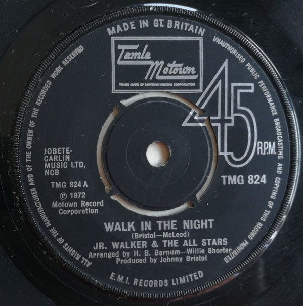 Jr. Walker & The All Stars* : Walk In The Night (7", Single, Kno)