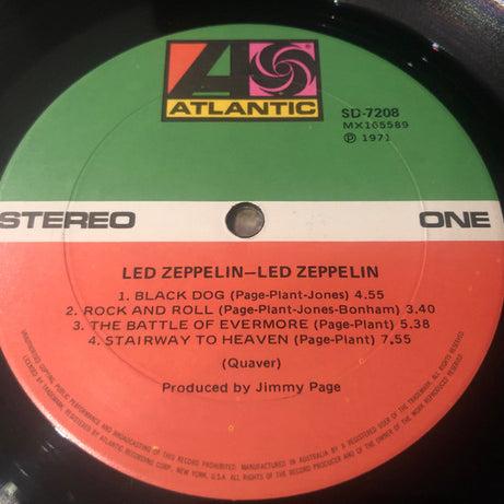 Led Zeppelin : Untitled (LP, Album, Ver)