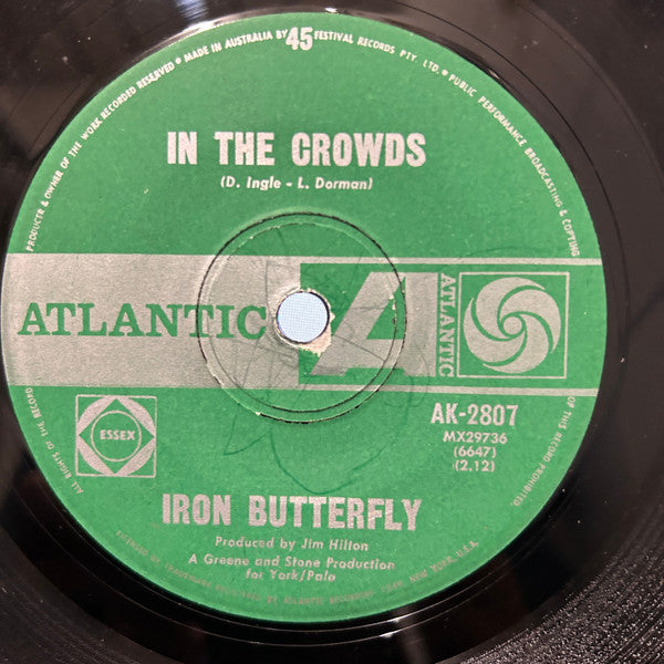 Iron Butterfly : Soul Experience / In The Crowds (7", Single)