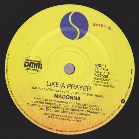 Madonna : Like A Prayer (7", Single)