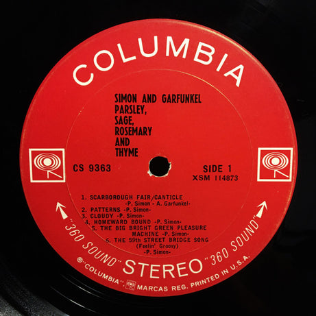 Simon And Garfunkel* : Parsley, Sage, Rosemary And Thyme (LP, Album, RP, Ter)