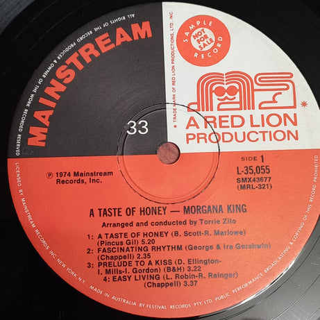 Morgana King : A Taste Of Honey (LP, Comp)