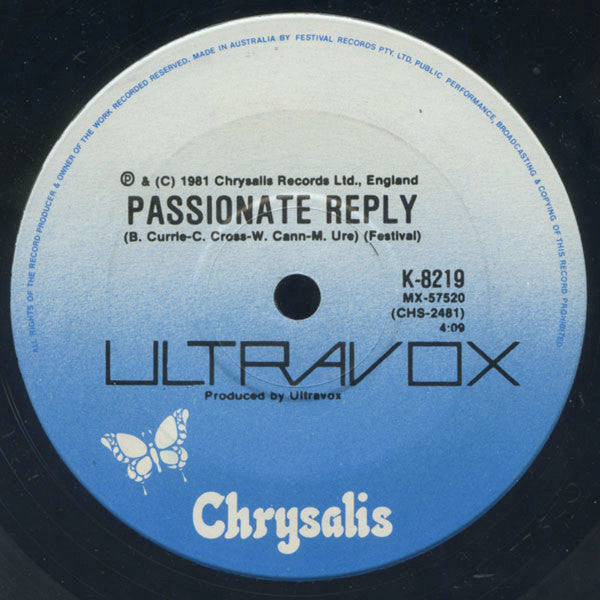 Ultravox : Vienna (7", Single)