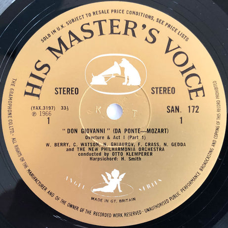 Wolfgang Amadeus Mozart - Otto Klemperer, Nicolai Ghiaurov, Christa Ludwig, Claire Watson, Mirella Freni, Nicolai Gedda, Walter Berry, Paolo Montarsolo, Franz Crass, New Philharmonia Orchestra And New Philharmonia Chorus : Don Giovanni (4xLP + Box)