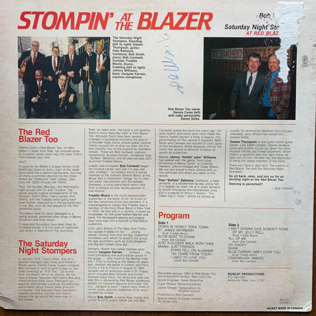 Bob Cantwell & His Saturday Night Stompers : Stompin' At The Blazer (LP, Album)