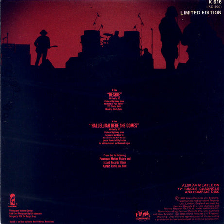 U2 : Desire (7", Single, Ltd)