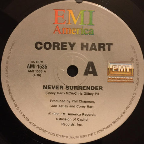 Corey Hart : Never Surrender (7", Single)