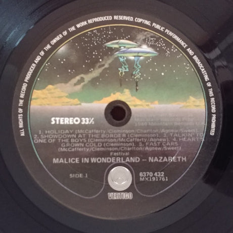 Nazareth (2) : Malice In Wonderland (LP, Album)