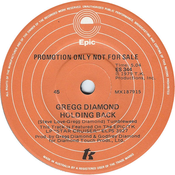 Gregg Diamond : Doing That (Fancy Dancer) / Holding Back (7", Single, Promo)